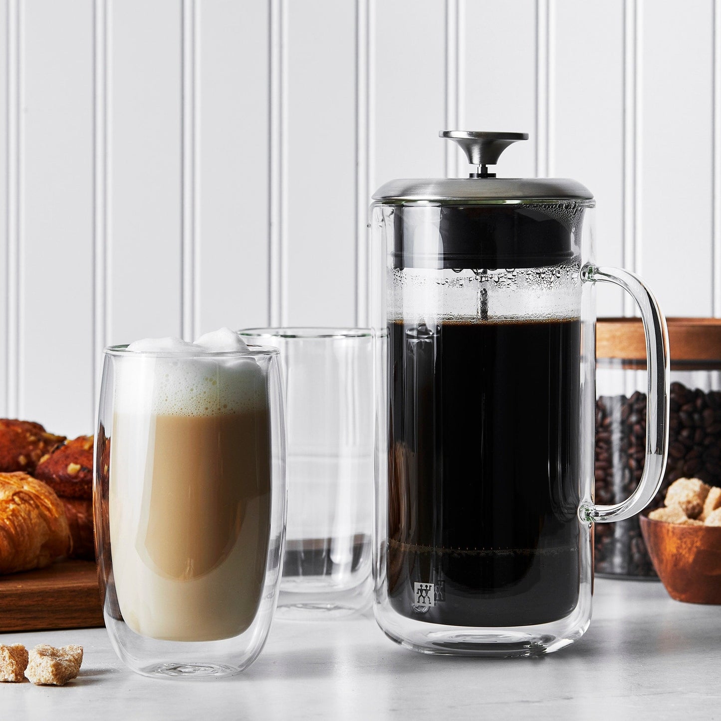 Presse française et verre à café au lait à double paroi ZWILLING Sorrento - Transparent - 27 oz