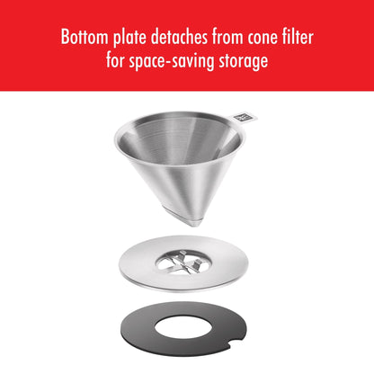Filtre à café ZWILLING Sorrento en acier inoxydable - Argent - 1 unité