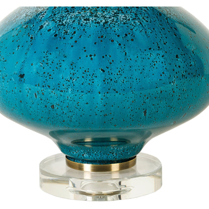 Lampe de table en verre peint Zayaan en forme de gourde