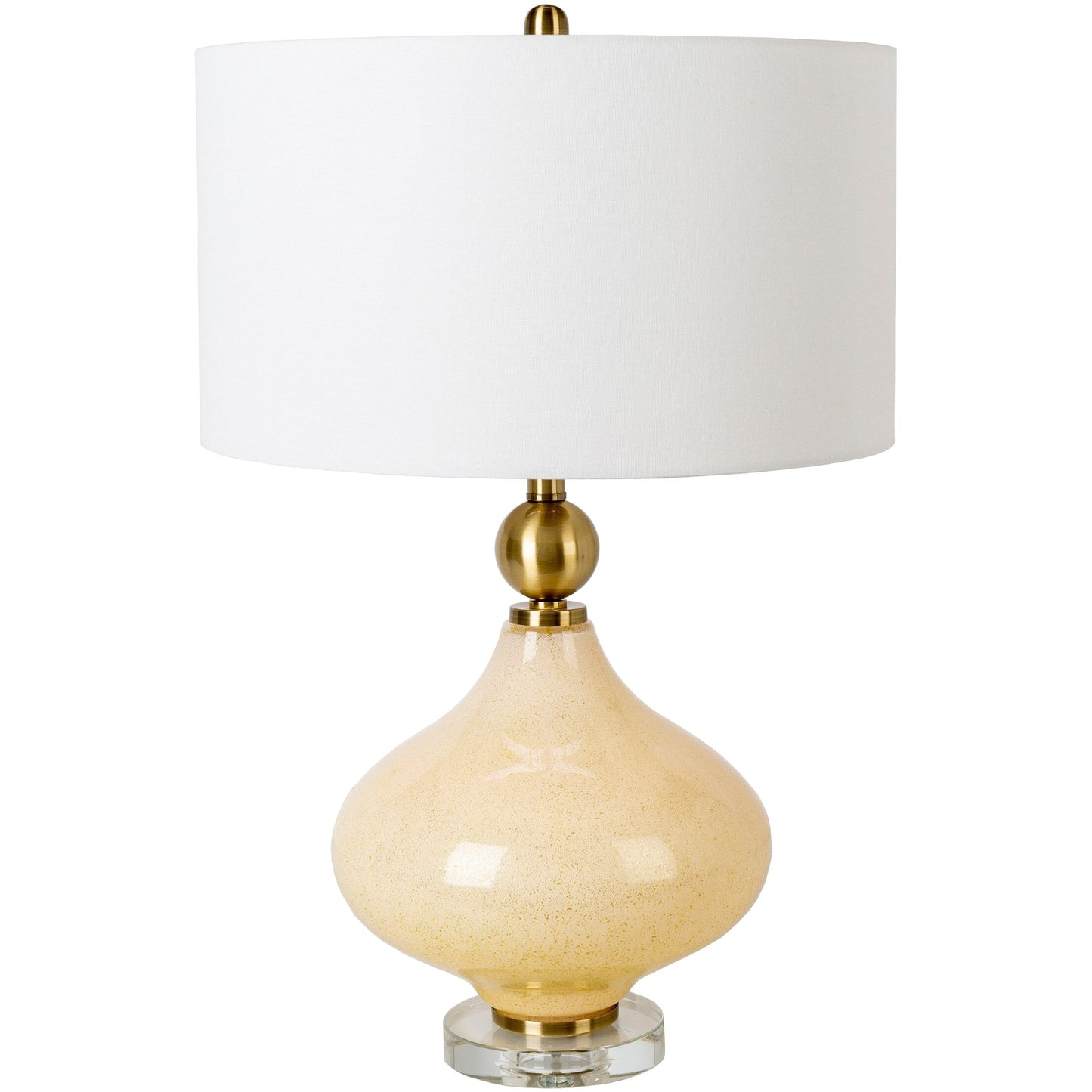 Lampe de table en verre peint Zayaan en forme de gourde