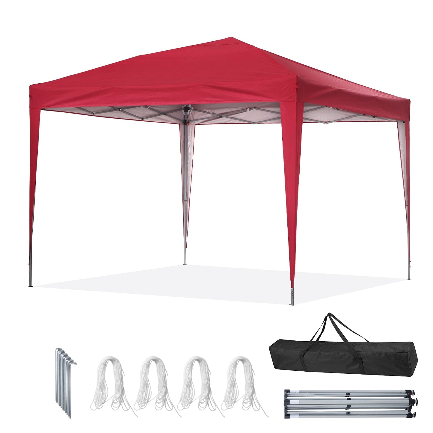 Tente de jardin pop-up Zenova 10' x 10' pour extérieur, tonnelle, fête, mariage