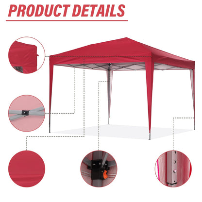Tente de jardin pop-up Zenova 10' x 10' pour extérieur, tonnelle, fête, mariage
