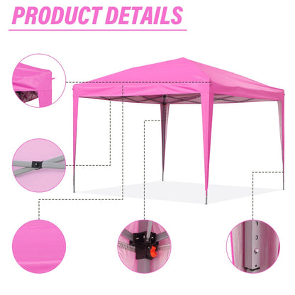 Tente de jardin pop-up Zenova 10' x 10' pour extérieur, tonnelle, fête, mariage