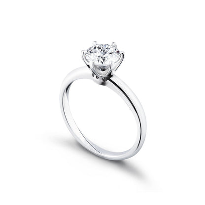 Bague solitaire en diamant (1 carat)