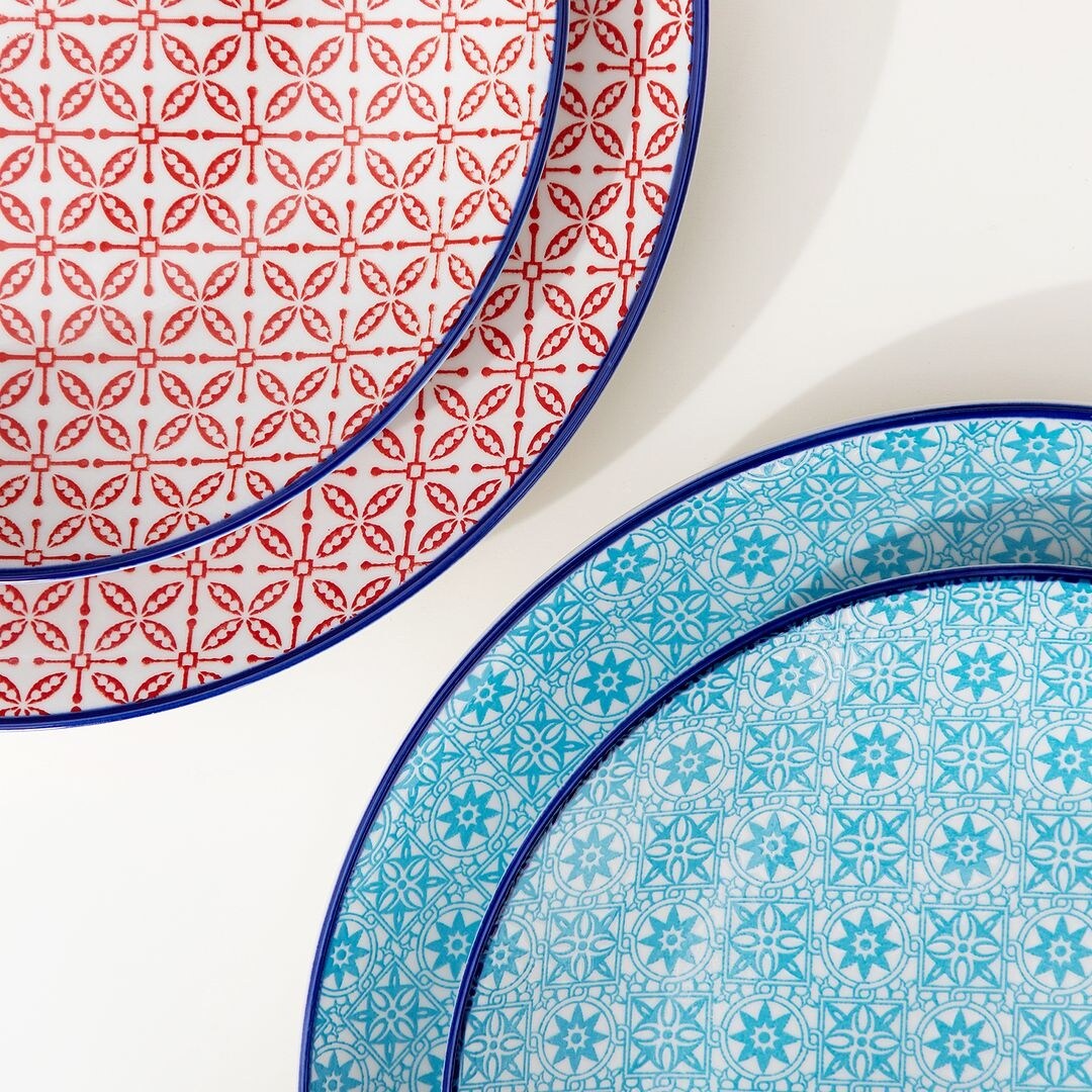 Service de table multicolore 16 pièces en porcelaine Macaron de Vancasso
